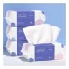 PoeticEHome Extra Thick Cotton Dry Wipes. Disposable Face Towel Lint-Free Facial Tissue Cloths for Deeply Cleansing & Makeup Cleaning 4 PACK