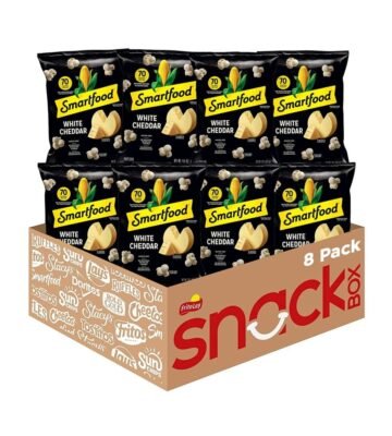 Smartfood White Cheddar Flavored Popcorn. 2.0 Ounce. 8.0 Count
