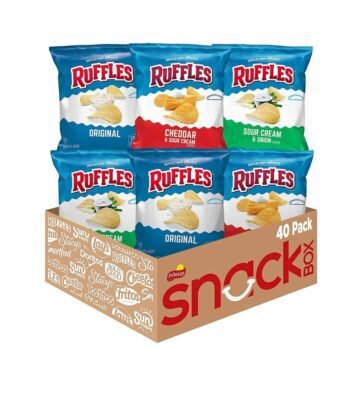 Ruffles Potato Chips Variety Pack. 1 Ounce (Pack of 40)