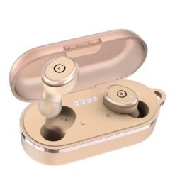 TOZO T10 Bluetooth 5.3 Wireless Earbuds with Wireless Charging Case IPX8 Waterproof Stereo Headphones in Ear Built in Mic Headset Premium Sound with Deep Bass for Sport Khaki (2022 Upgraded)