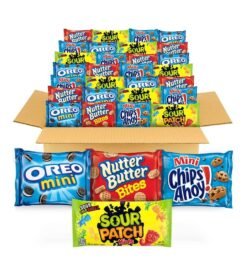 OREO Mini Cookies. CHIPS AHOY Mini Cookies. SOUR PATCH KIDS Candy & Nutter Butter Bites Cookies & Candy Variety Pack. 32 Snack Packs